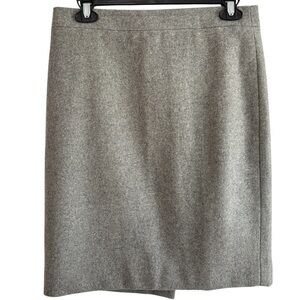 J. Crew Womens Size 4 The Pencil Skirt Wool Blend Gray Classic Preppy Academia